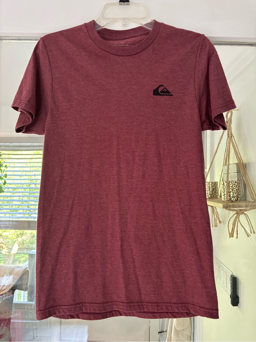 Quiksilver Maroon Short Sleeve Crew Tee